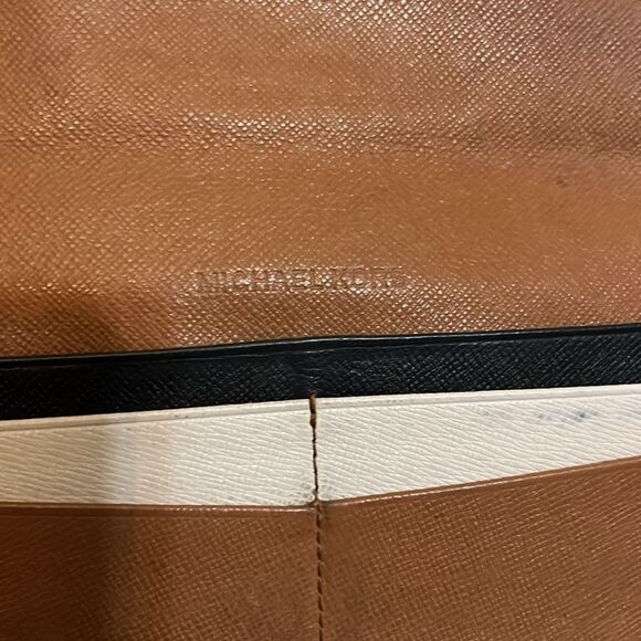 Michael Kors Trifold Black Leather Envelope Card Holder Envelope Wallet Vtg? - Picture 8 of 9